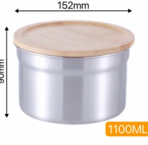 304 Storage tank 1100ml bamboo lid