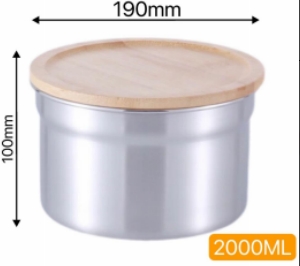 304 storage tank 2000ml bamboo lid