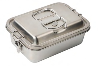 Double layer sealed lunch box with 2 compartments