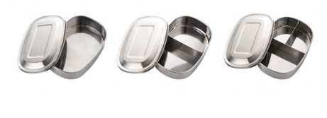 Stainless steel oval lunch box