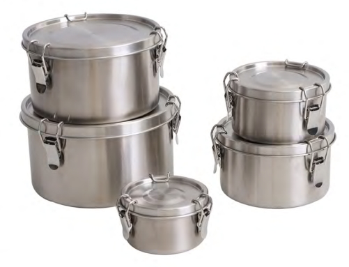 Stainless steel round leakproof food container