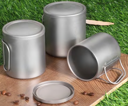 Double-layer titanium cup