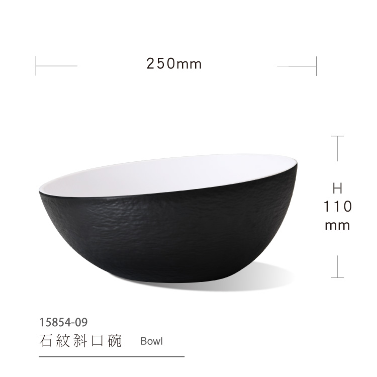 Stone diagonal bowl