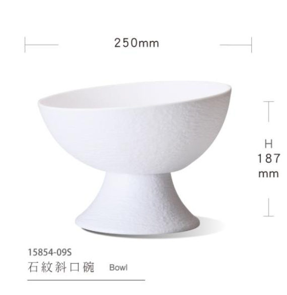 High leg diagonal bowl
