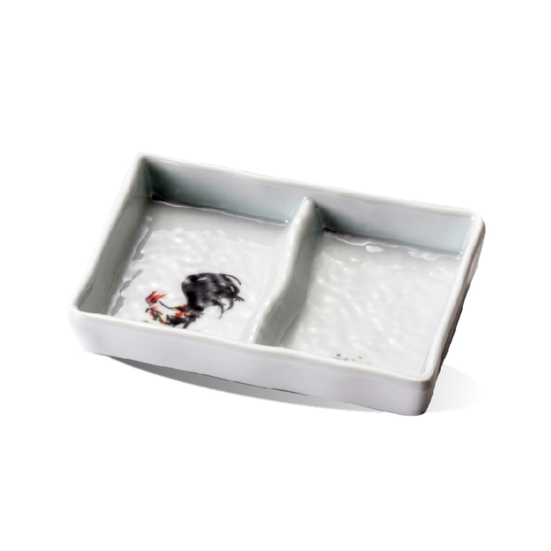 Two-compartment dish