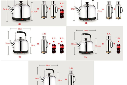 Electric kettle Household large capacity automatic power off thermal insulation high-rise electric kettle teapot Stainless steel electric kettle