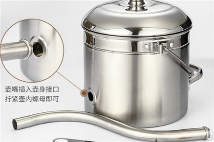 Thickened stainless steel long mouth large capacity soup pot Restaurant Restaurant with soup pot hot kettle 8L