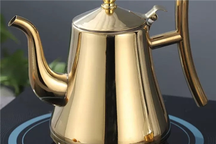 Custom stainless steel casserole coffee pot with strainer teapot