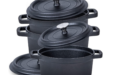 Pre-seasoned 10cm Cast Iron Small Pots Dutch Oven