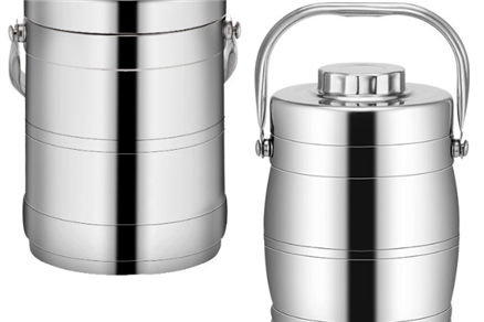 Stainless steel double boiler insulated lunch box