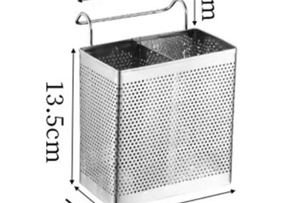 Stainless steel chopsticks cage square hanging chopsticks tube hook type