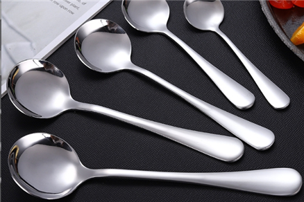 304 stainless steel tableware round spoon soup spoon