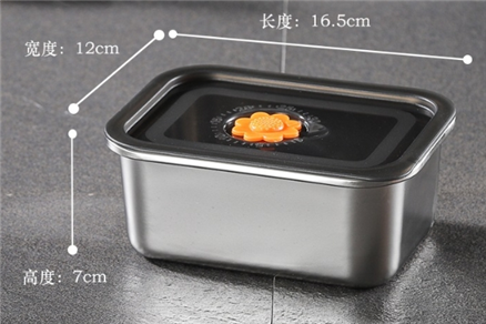 Crisper stainless steel refrigerator box with lid