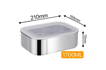 304/1700ML square fresh-keeping box (New)
