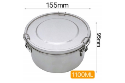 304 Storage tank 1100ml steel lid