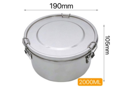304 storage tank 2000ml steel lid