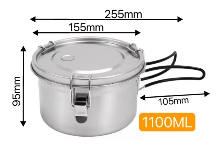 304/1100ml steel cover handle