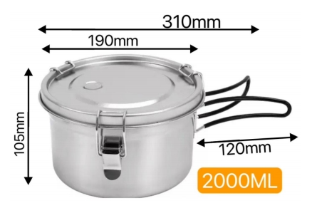 304/2000ml steel cover handle