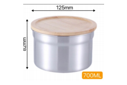 304 Storage tank 700ml bamboo lid