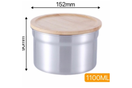 304 Storage tank 1100ml bamboo lid