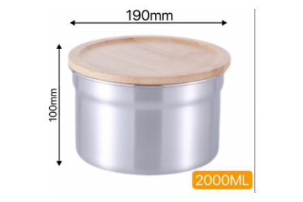 304 storage tank 2000ml bamboo lid