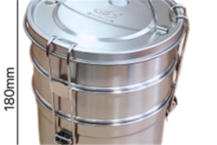 304 round three-layer lunch box 2300ml