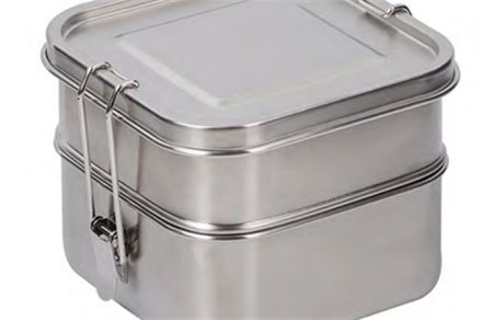 Stainless steel square double layers lunch box(leakproof)