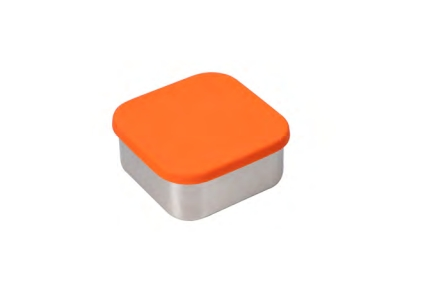 Sqaure lunch box with silicone lid