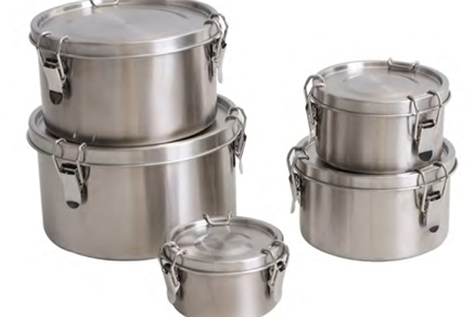 Stainless steel round leakproof food container
