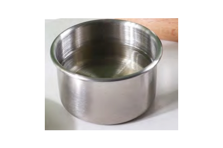 Small box with a round steel lid