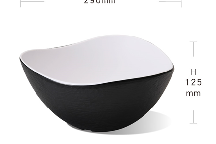 Wavy diagonal bowl