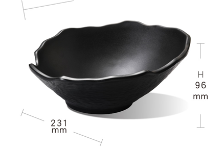 Wavy diagonal bowl